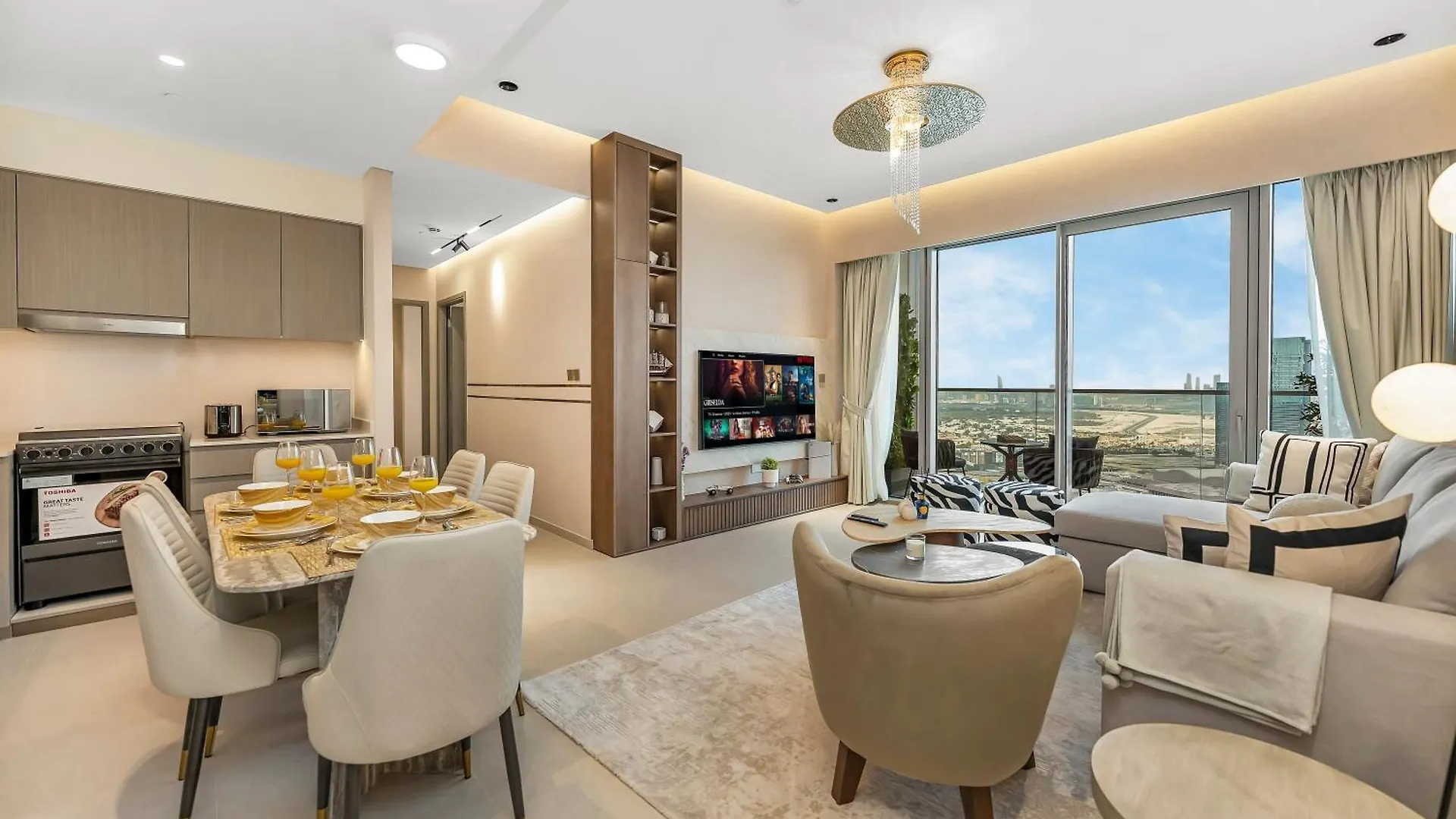 Crown Jewel 2 Bedroom Apartments I Iconic Burj Khalifa And Fountain Views I Free Parking, Gym, Pool, Wi-Fi And Ps5 I By Skyline Serenity Dubaj Spojené arabské emiráty